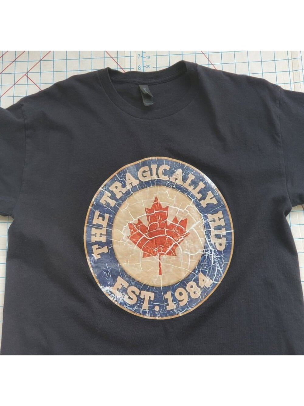 The Tragically Hip Est. 1984 Men's Size Large Rock T-Shirt Black Maple Leaf